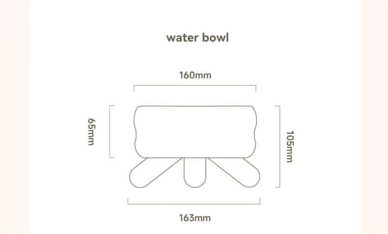 Tripod Ceramic Food and Water Cat Bowl