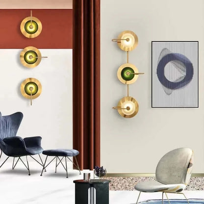 Awesome Gold and Glass Round Light Fixture