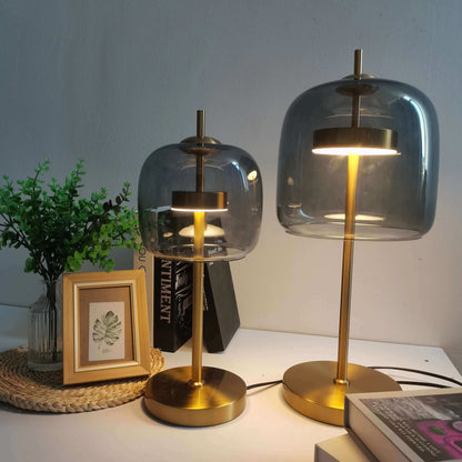 Czech Design Desk Lamps with Glass Shade