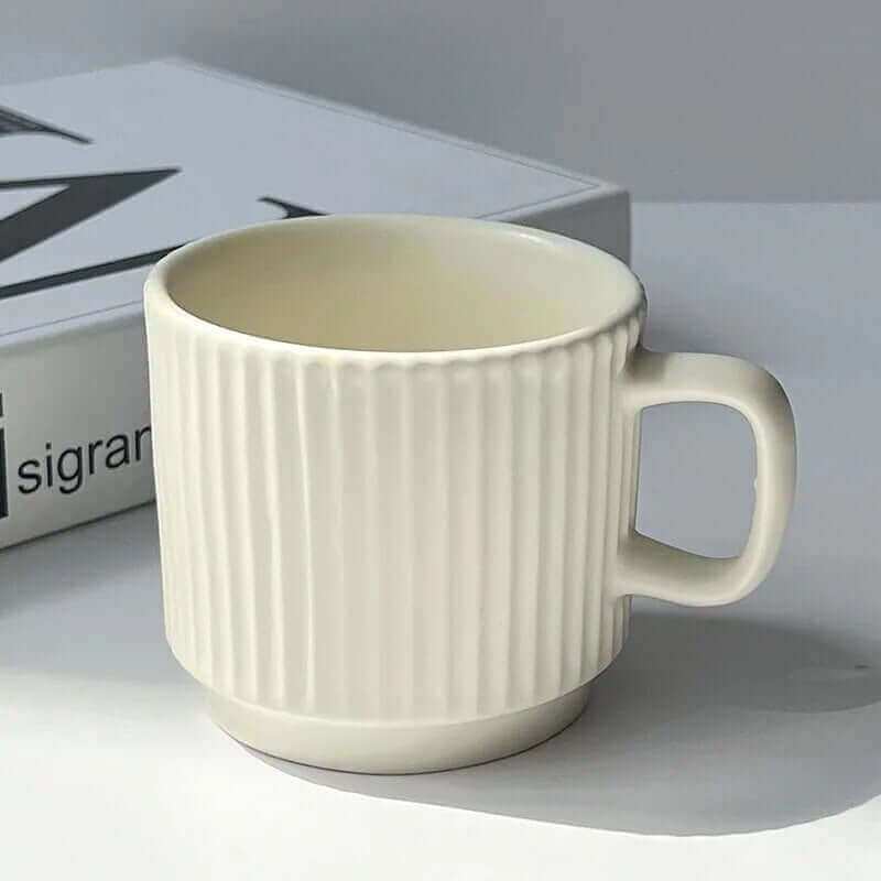 Large Retro Ceramic Coffee Cup