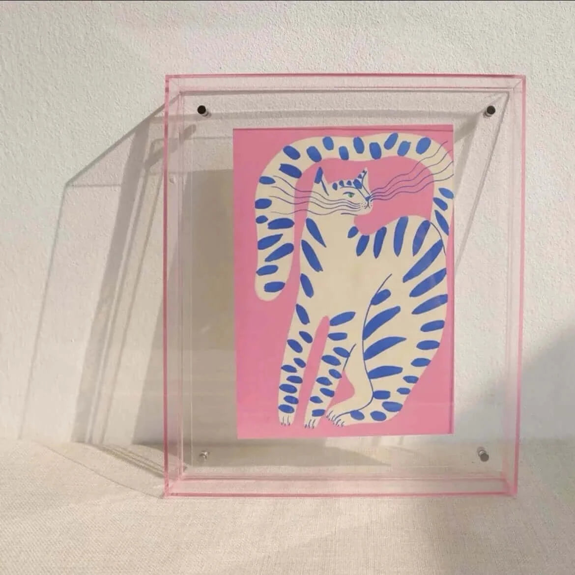 80s Fluorescent Acrylic Floating Picture Frame