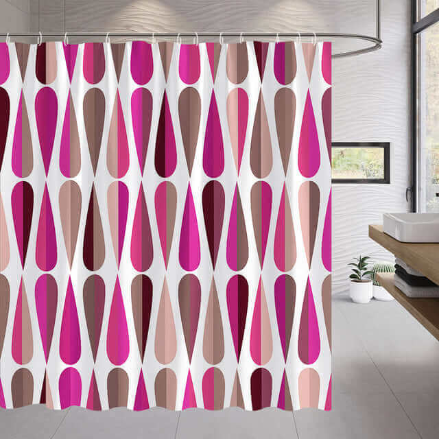 Mid-Century Modern Shower Curtain, Nauradika of London, autopostr_pinterest_51712, bath, bathroom, bathroom accessories, modern bathroom, shower curtain