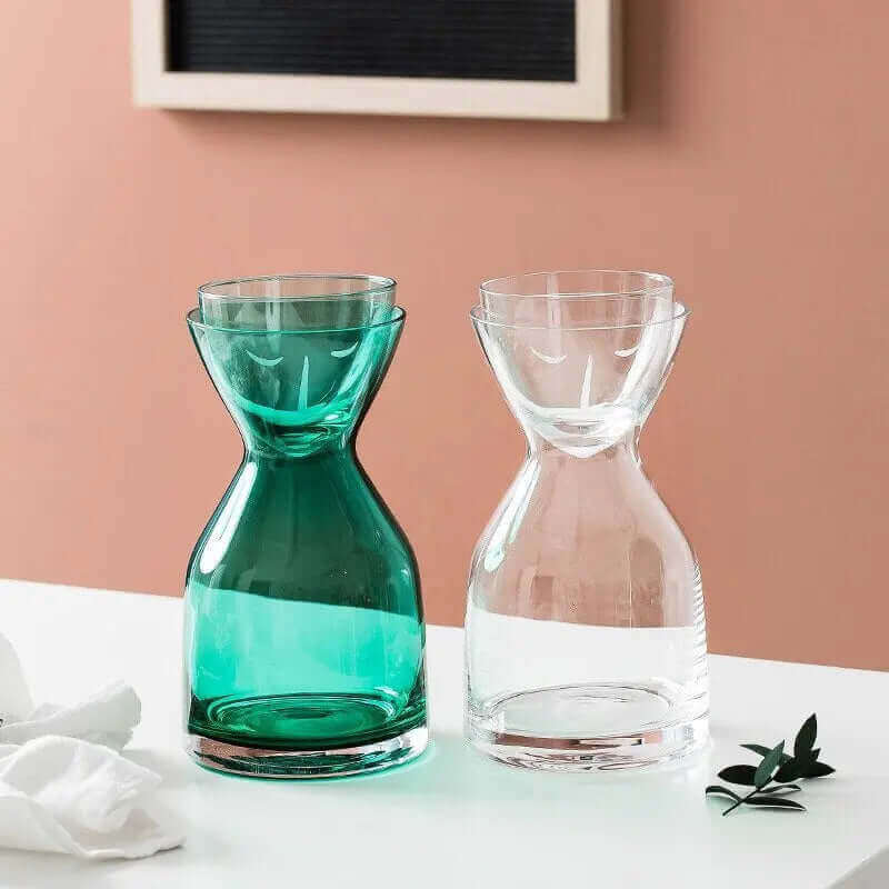 Bedside Table Glass Set of Bottle with Cup, Nauradika of London, bed carafe, bedside carafe, Bedside Water Carafe With Tumbler, carafe, Carafes, Decanters & Carafes, Dining & Bar, drinking glass, Drinkware, glass, glasses, Glassware, Jugs, night carafe, n