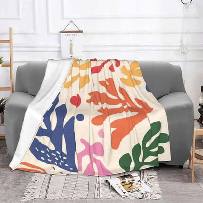 Colourful Matisse Inspired Plaid, Nauradika of London, 14days, Bed Blankets, blanket, Blankets, Home & Garden, Home Textile, soft furnishing, Throws & Patchwork Quilts