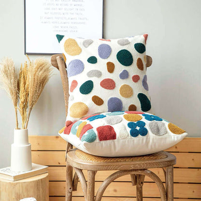 Dot Embroidered Pillow Cover, Nauradika of London, autopostr_pinterest_51712, gift, pillow cases, pillow covers, soft furnishing, throw pillow cover