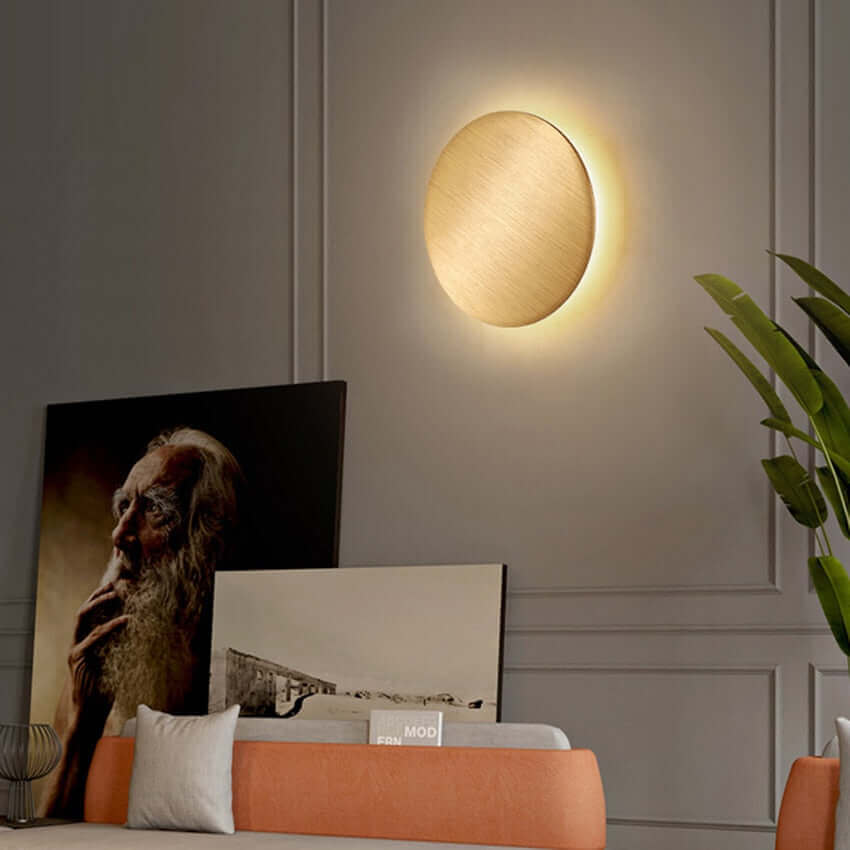 Wall Lamp: Modern Copper Round, Nauradika of London, led wall lamp, lighting, wall lamp