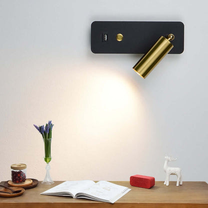 Wall Light With Switch And USB plug, Nauradika , golden light, light, lights, wall light