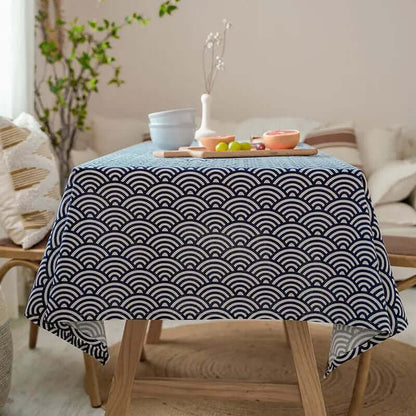 Japanese Style Linen Tablecloth, Nauradika of London, kitchen, Table cover, tableclothes