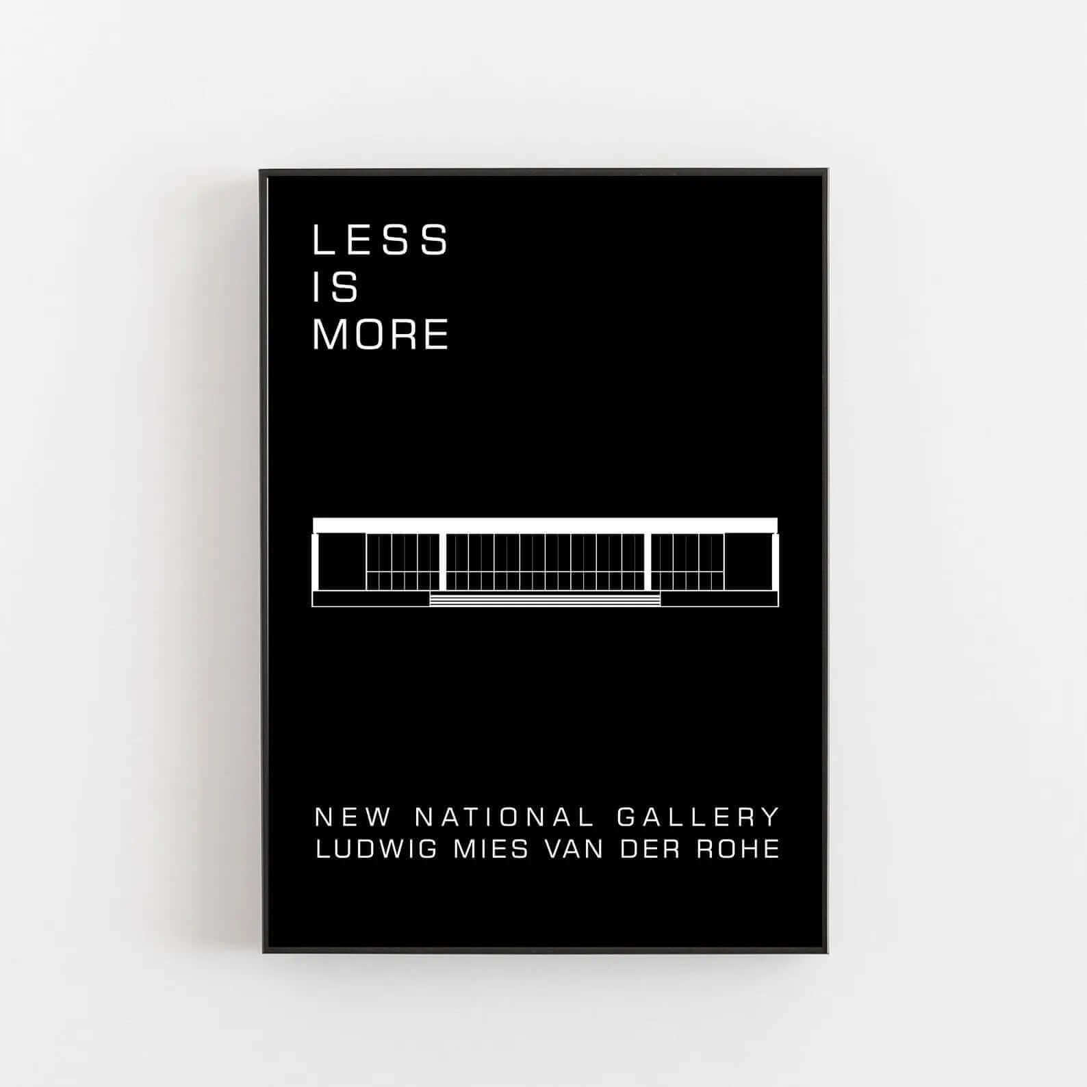 Less is More Mies Van Der Rohe Prints, Nauradika of London, artwork, autopostr_pinterest_51712, poster, posters, wallart