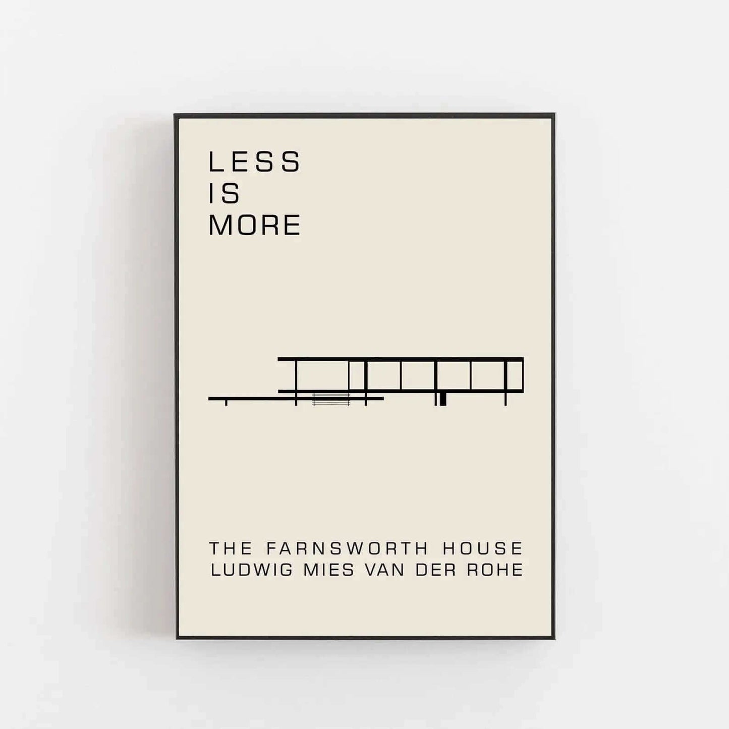 Less is More Mies Van Der Rohe Prints, Nauradika of London, artwork, autopostr_pinterest_51712, poster, posters, wallart