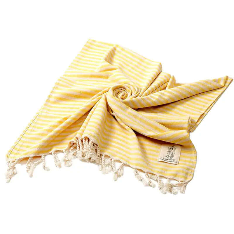 Luxury Striped Tassel Bath Towel (100X180CM)