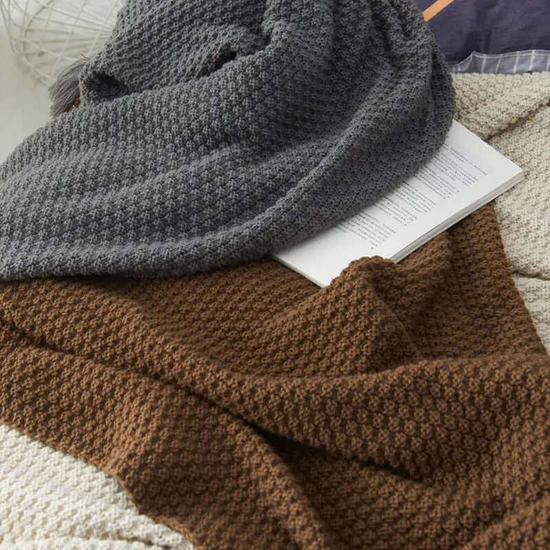 Nordic Style Knitted Throw