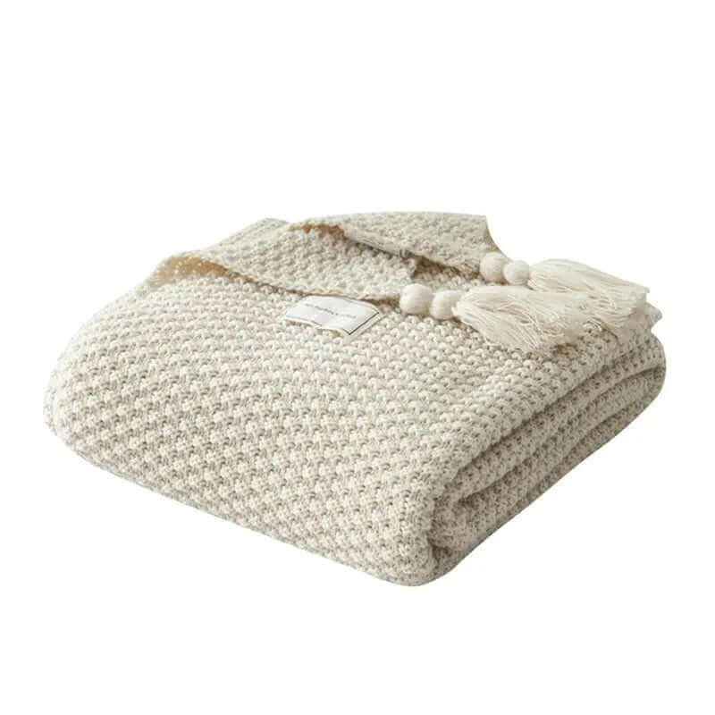 Nordic Style Knitted Throw
