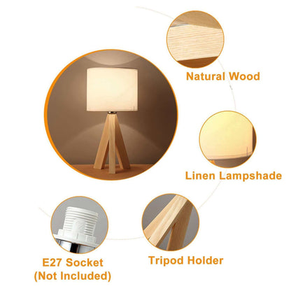 Wooden Bedside Lamp, Nauradika , light, lighting, lightings, nordic lamp, tripod lamp, wooden lamp