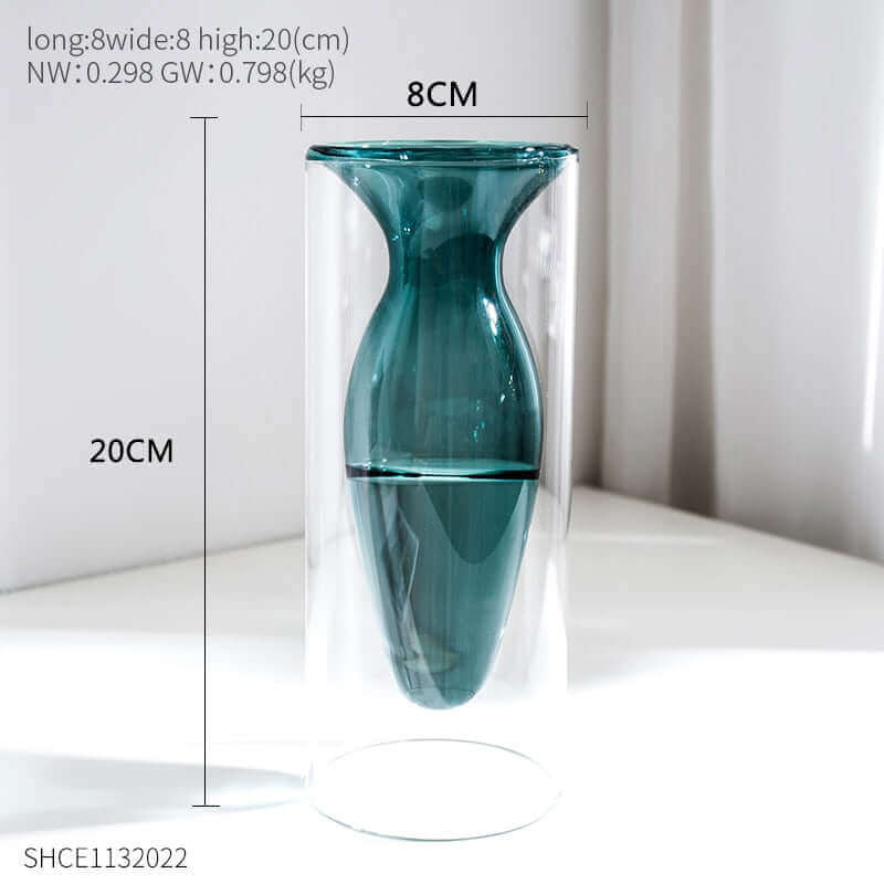 Handmade curvy Tall glass vase, Nauradika of London, autopostr_pinterest_51712, glass vase, modern glass vase, modern vase, vase, Vases