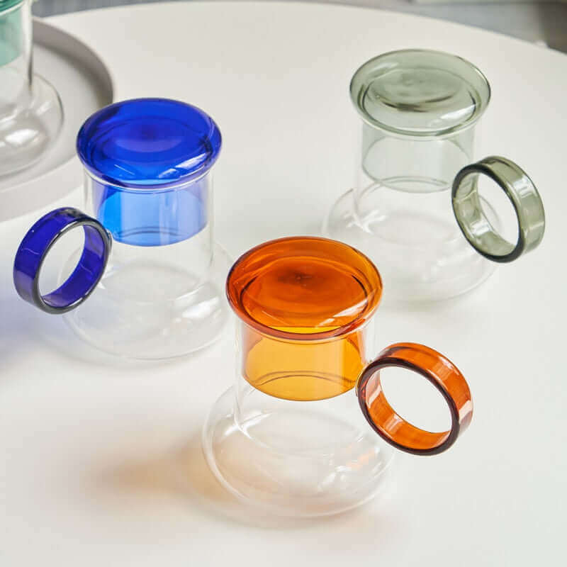 Heat Resistant Glasses and Jug, Nauradika of London, 14days, carafe and glasses, colourful carafe, colourful jug, drinking glass, glass, glass jug, glasses, glasses set, Glassware, head resistant glasses, jug, small glasses, solid glasses