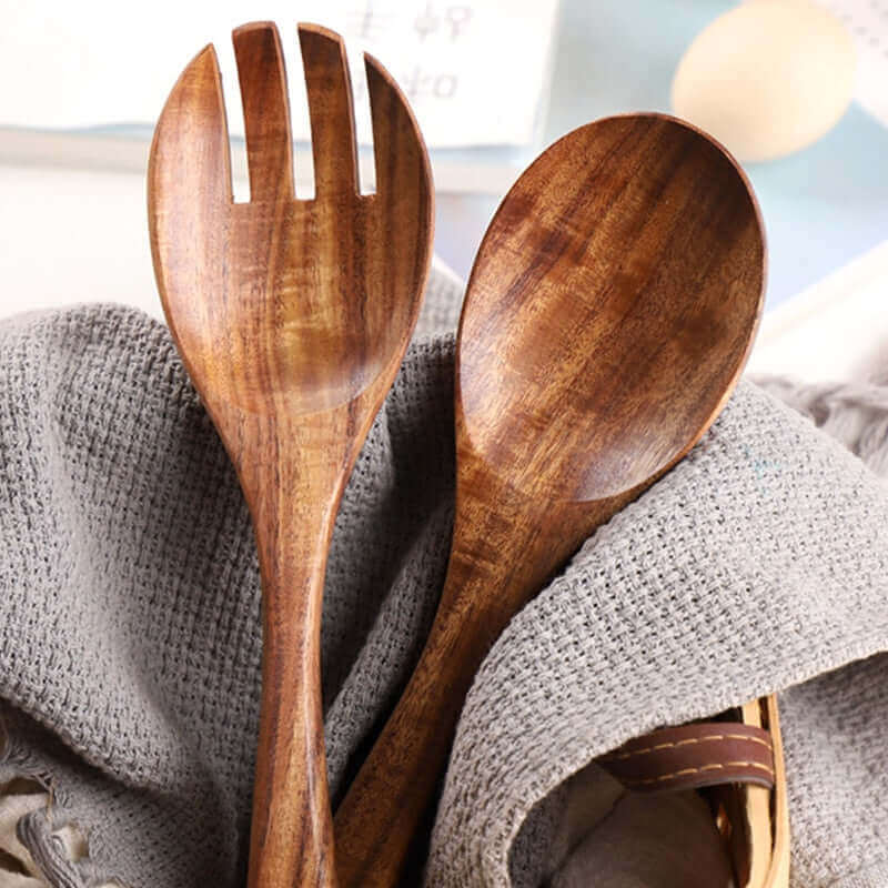 Set of Solid Wood Salad Servers, Nauradika of London, Cooking Tool Sets, Dining & Bar, Home & Garden, home ware, Homeware, Kitchen, Kitchen Knives & Accessories, Other Kitchen Tools & Gadgets