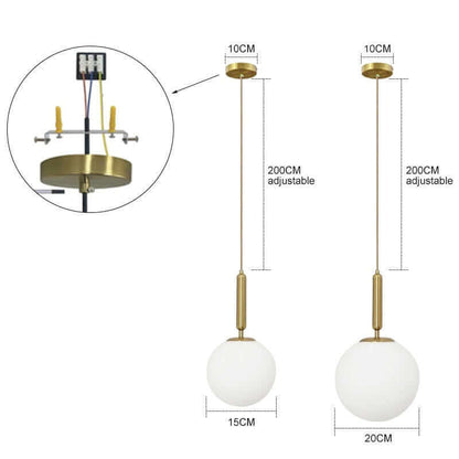 Modern Gold Glass Ball Pendant, Nauradika of London, gold pendant, light, lights, modern pendant, pendant