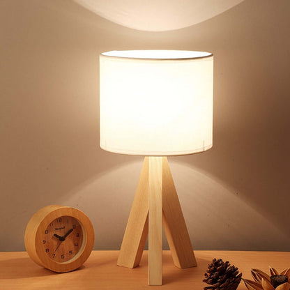 Wooden Bedside Lamp, Nauradika , light, lighting, lightings, nordic lamp, tripod lamp, wooden lamp
