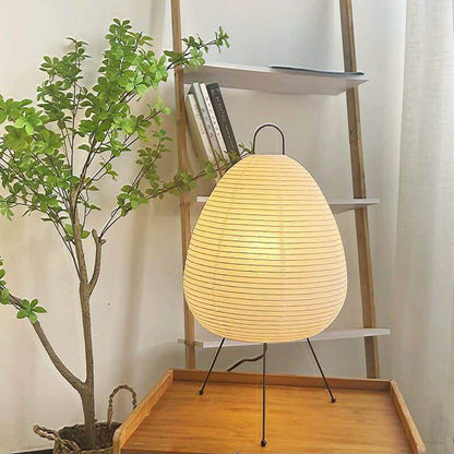 Japanese White Rice Paper Table Lamp, Nauradika of London, japanese table lamp, lamp, lighting, rice paper lamp, table lamp