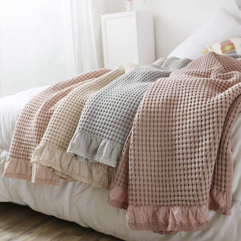Waffle Muslin Summer Bedspreads, Nauradika of London, Bedding, Bedspread, blanket, Blankets, Home & Garden, Home Textile, soft furnishing