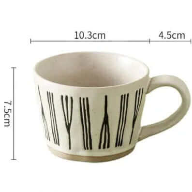 Set of 2 Hand-painted Ceramic Cup