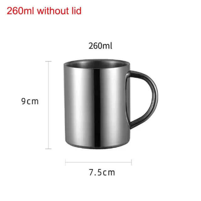 Set of 2 Steel Coffee Mugs with lid, Nauradika of London, autopostr_pinterest_51712, coffee cups, cups, cups with lid, metal mugs, modern mugs, mugs, tea cups, unbreakable mugs