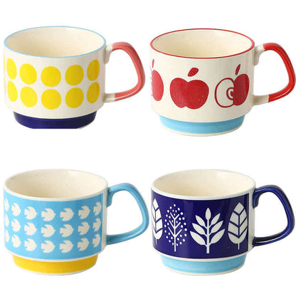 Superb retro coffee ceramic cups - come in 8 different patterns