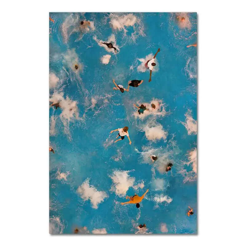 Swimming Pool Aerial Photography On Canvas