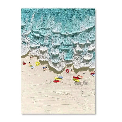 Textured Handmade Beach Painting (60 cm x 90 cm), Nauradika of London, art work, handpainted, painting, Painting & Calligraphy, Textured Handmade Beach Painting, wall art