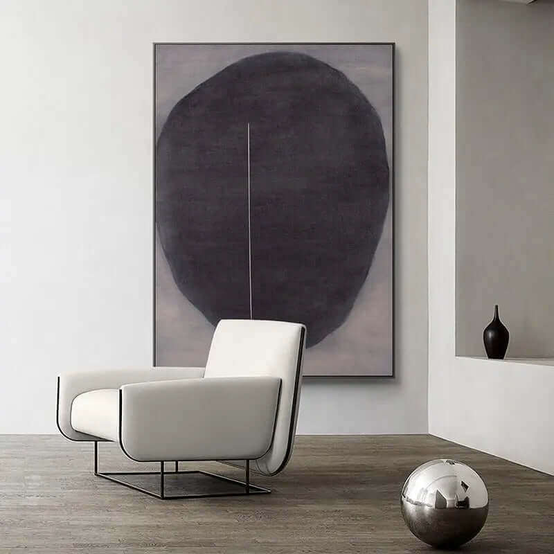 The Egg: Hand painted Abstract Painting On Canvas (80x160cm)