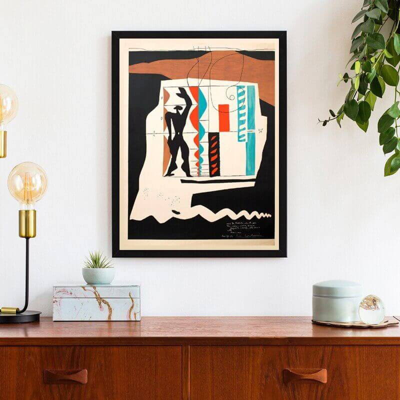 Le Corbusier Exhibition Retro Vintage Premium Poster